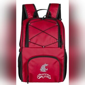 Logo Brands NCAA 24-Can Flex Backpack Cooler-WASHINGTON STATE COUGARS